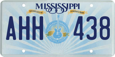MS license plate AHH438