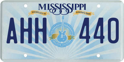 MS license plate AHH440