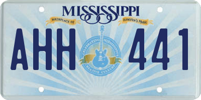 MS license plate AHH441
