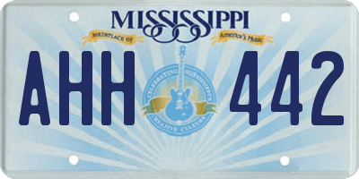 MS license plate AHH442