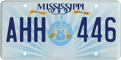 MS license plate AHH446