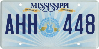MS license plate AHH448