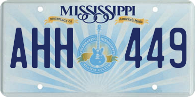 MS license plate AHH449
