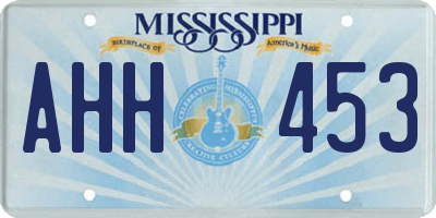 MS license plate AHH453