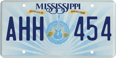 MS license plate AHH454