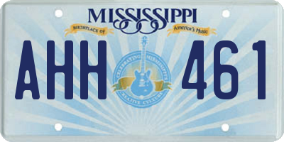 MS license plate AHH461
