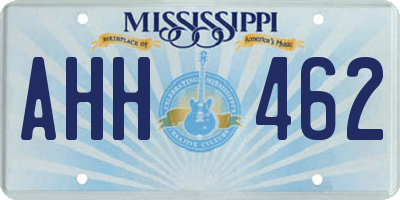 MS license plate AHH462
