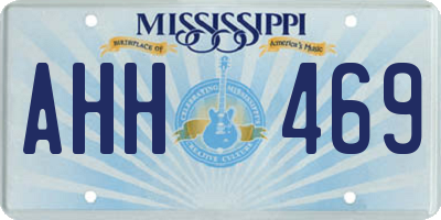 MS license plate AHH469