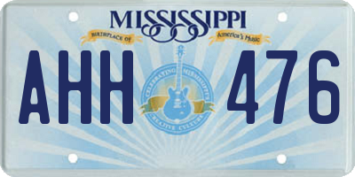 MS license plate AHH476