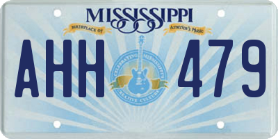 MS license plate AHH479