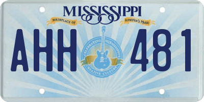 MS license plate AHH481