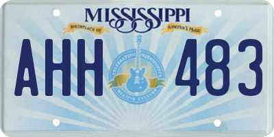 MS license plate AHH483