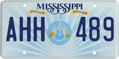 MS license plate AHH489