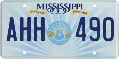 MS license plate AHH490