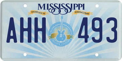 MS license plate AHH493