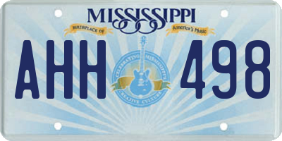 MS license plate AHH498