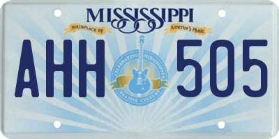 MS license plate AHH505