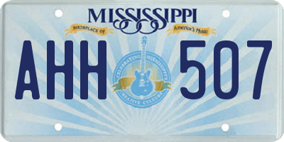 MS license plate AHH507