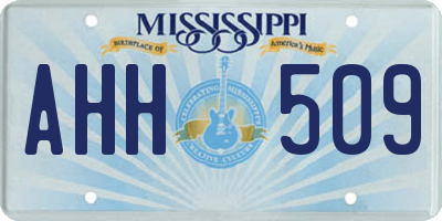 MS license plate AHH509