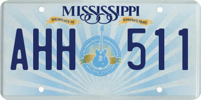 MS license plate AHH511