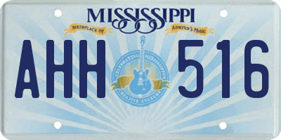 MS license plate AHH516