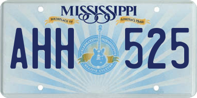 MS license plate AHH525