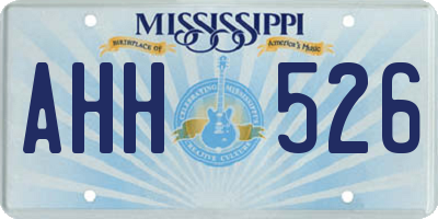 MS license plate AHH526