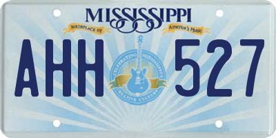 MS license plate AHH527