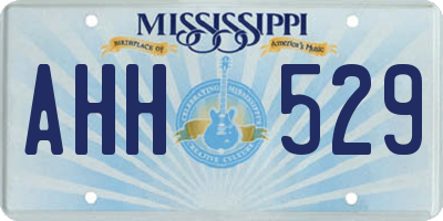 MS license plate AHH529