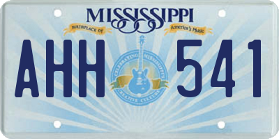 MS license plate AHH541