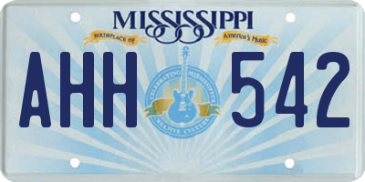 MS license plate AHH542