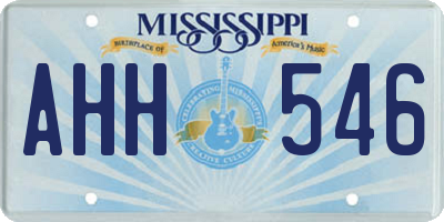MS license plate AHH546