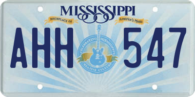 MS license plate AHH547