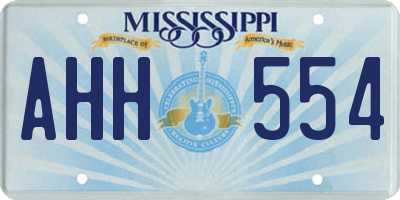 MS license plate AHH554