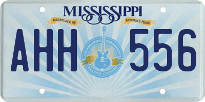 MS license plate AHH556