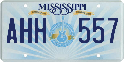 MS license plate AHH557