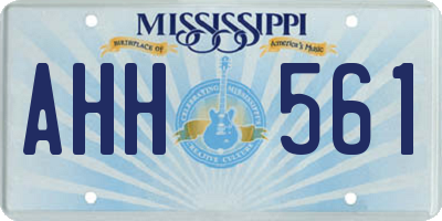MS license plate AHH561