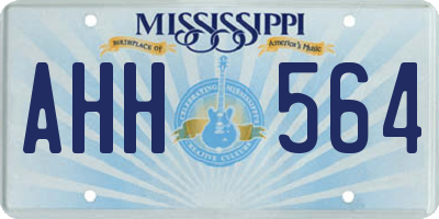 MS license plate AHH564