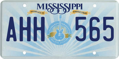 MS license plate AHH565