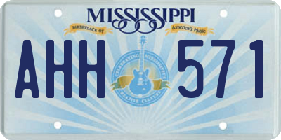 MS license plate AHH571