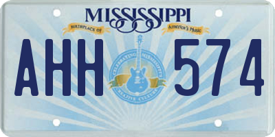 MS license plate AHH574
