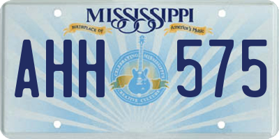 MS license plate AHH575