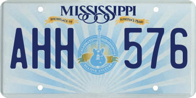 MS license plate AHH576