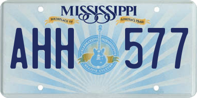 MS license plate AHH577
