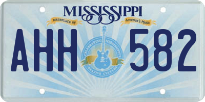 MS license plate AHH582