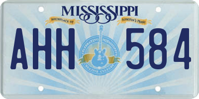 MS license plate AHH584