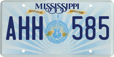 MS license plate AHH585