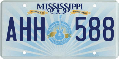 MS license plate AHH588