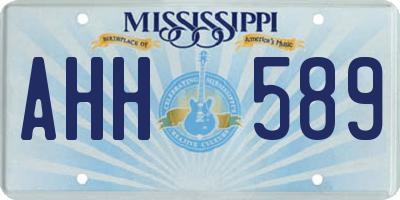 MS license plate AHH589