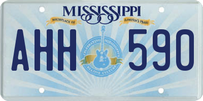 MS license plate AHH590